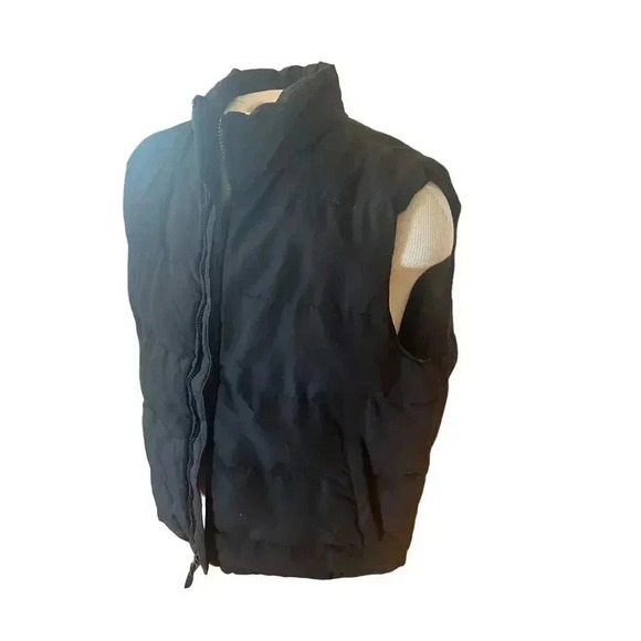 ST JOHNS BAY BLACK PUFFER VEST FULL ZIP MENS LARGE - Picture 5 of 7